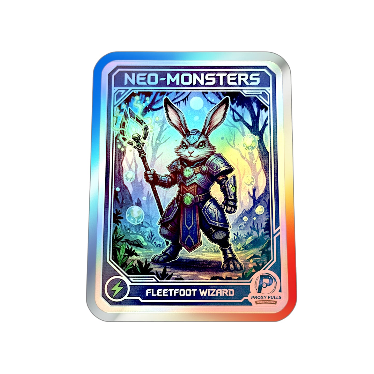 Holographic 'Neo-Monster' Fleetfoot Wizard Sticker - Limited Edition Die-Cut