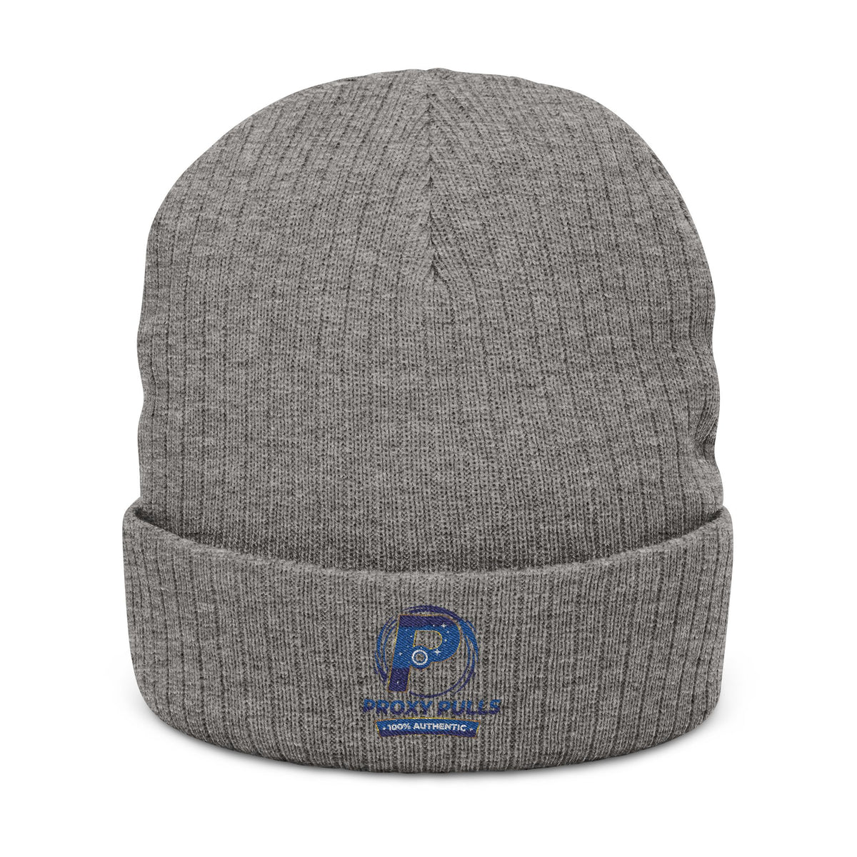 Embroidered Ribbed ProxyPulls Beanie