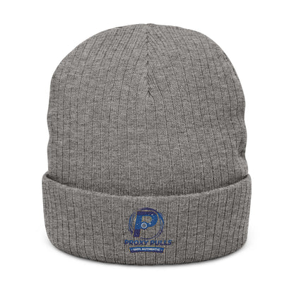 Embroidered Ribbed ProxyPulls Beanie