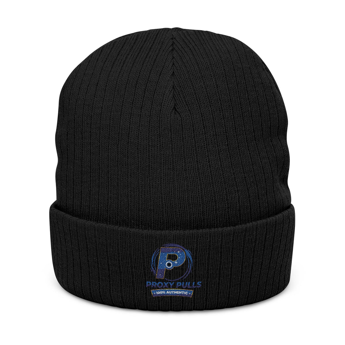 Embroidered Ribbed ProxyPulls Beanie