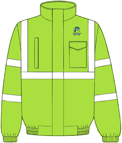 High-Visibility ProxyPulls Safety Bomber Jacket - Reflective Workwear Jacket