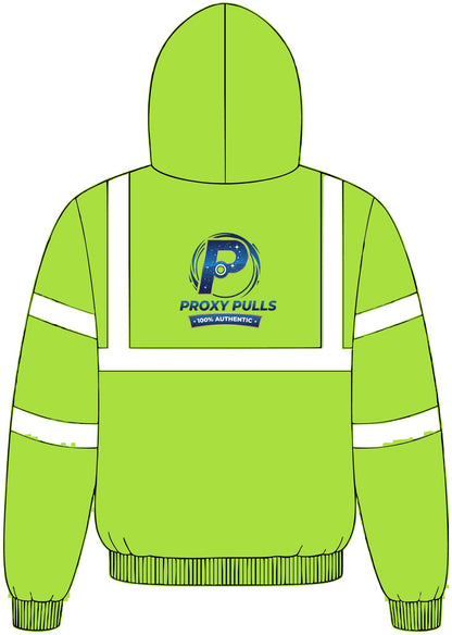 High-Visibility ProxyPulls Safety Bomber Jacket - Reflective Workwear Jacket