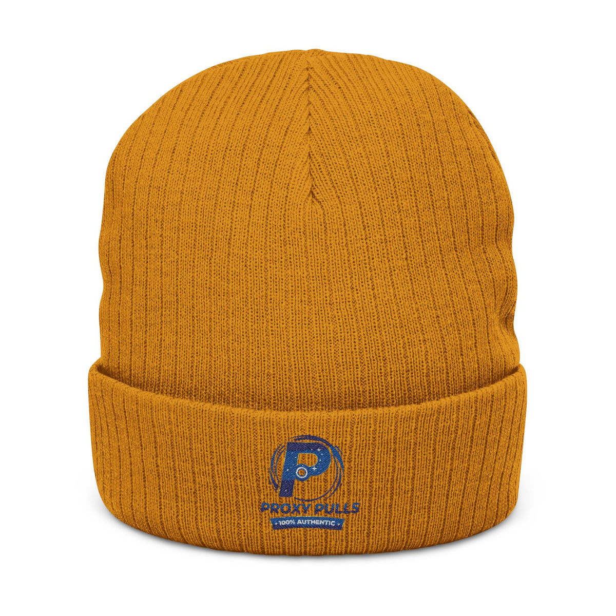 Embroidered Ribbed ProxyPulls Beanie