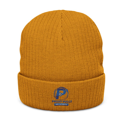 Embroidered Ribbed ProxyPulls Beanie