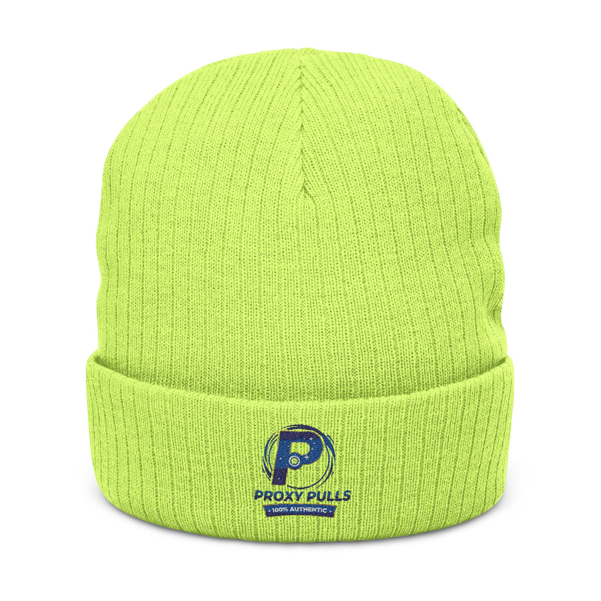 Embroidered Ribbed ProxyPulls Beanie