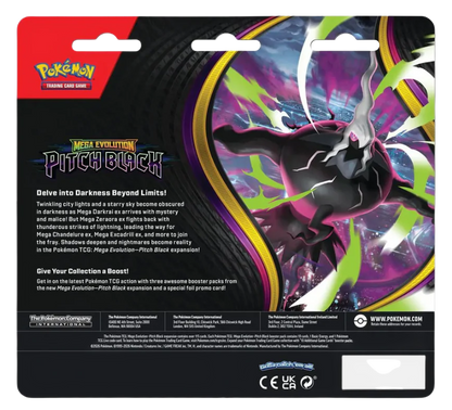 Pokémon TCG: Mega Evolution - Pitch Black 3-Pack Blister (Binacle) - (ENG)