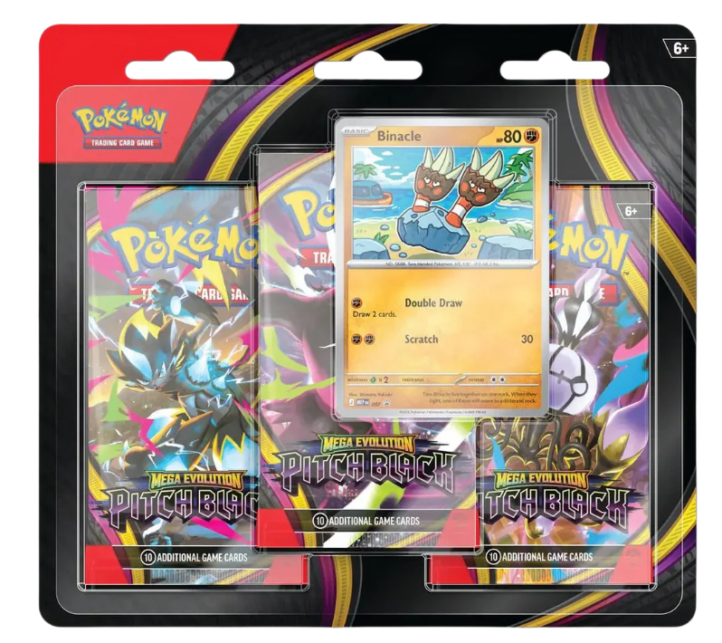 Pokémon TCG: Mega Evolution - Pitch Black 3-Pack Blister (Binacle) - (ENG)