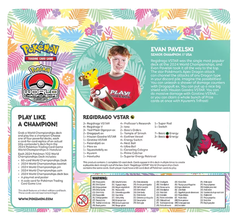 Pokémon TCG: 2024 World Championships Deck - Evan Pavelski (Regidrago VSTAR) - (ENG)