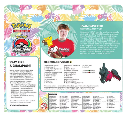 Pokémon TCG: 2024 World Championships Deck - Evan Pavelski (Regidrago VSTAR) - (ENG)